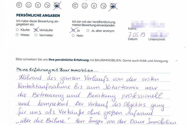 Bewertung von Frau K.