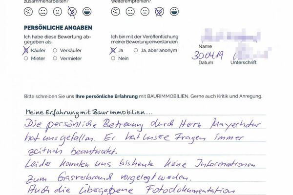 Bewertung von Herr W.