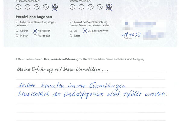 Bewertung von Herr S.