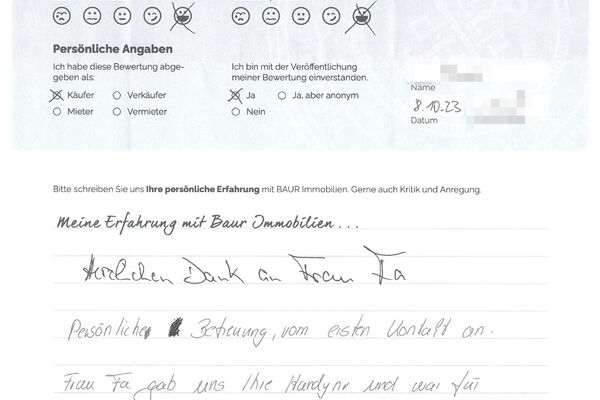 Bewertung von Frau R.