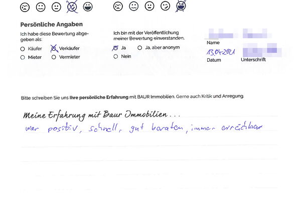 Bewertung von Herr H.