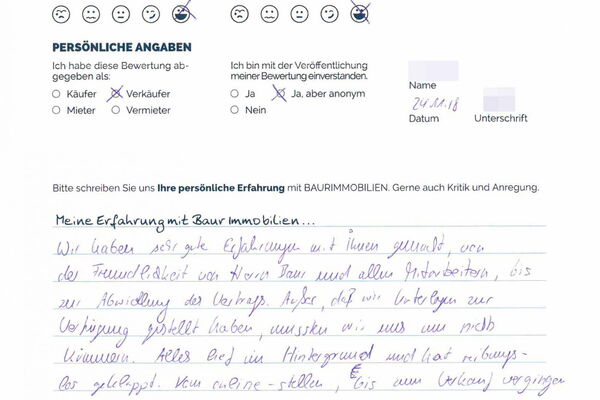 Bewertung von Herr M.