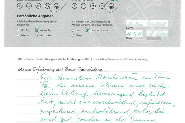 Bewertung von Herr U.