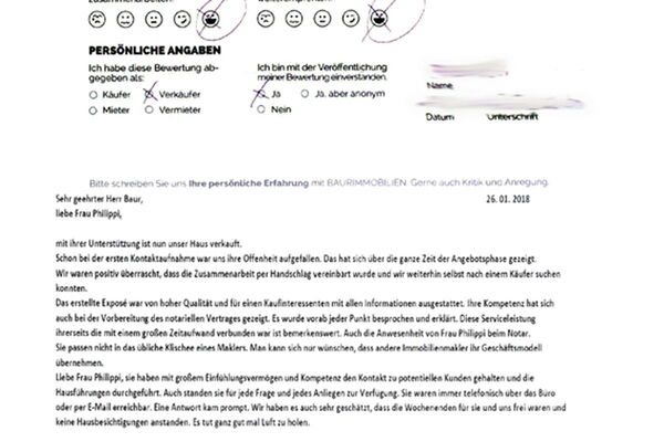 Bewertung von Fam. B.