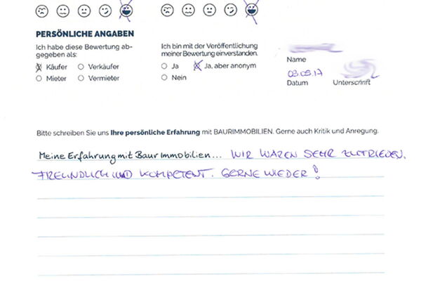 Bewertung von Fam. L.