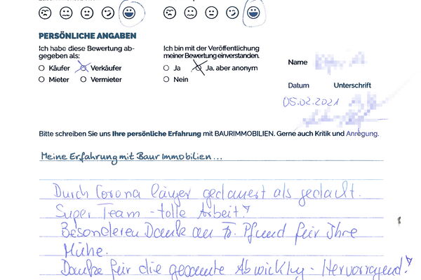 Bewertung von Frau K.