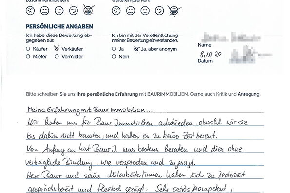 Bewertung von Frau S.