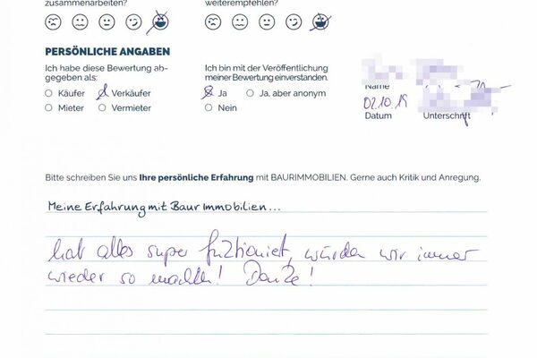 Bewertung von Herr J.