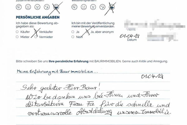 Bewertung von Herr U.