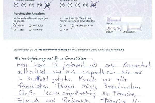 Bewertung von Frau K.