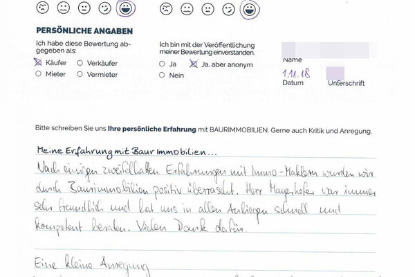 Bewertung von Frau G.