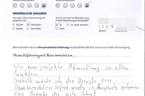 Bewertung von Herr H. + Frau S.