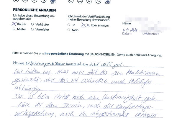 Bewertung von Frau L.