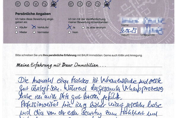 Bewertung von Herr S.