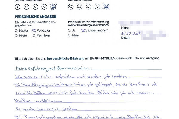 Bewertung von Herr S.