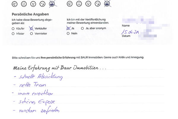 Bewertung von Herr K.