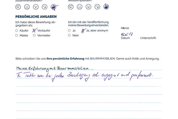 Bewertung von Herr K.