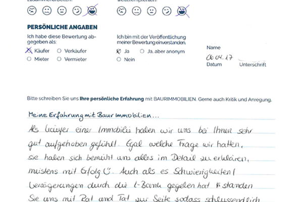 Bewertung von Fam. S.