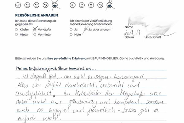 Bewertung von Frau W.