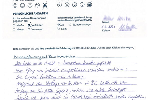 Bewertung von Herr H.