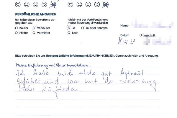 Bewertung von Frau S.