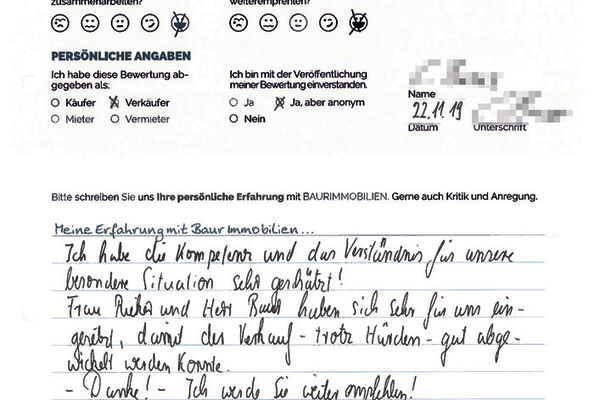 Bewertung von Herr B.