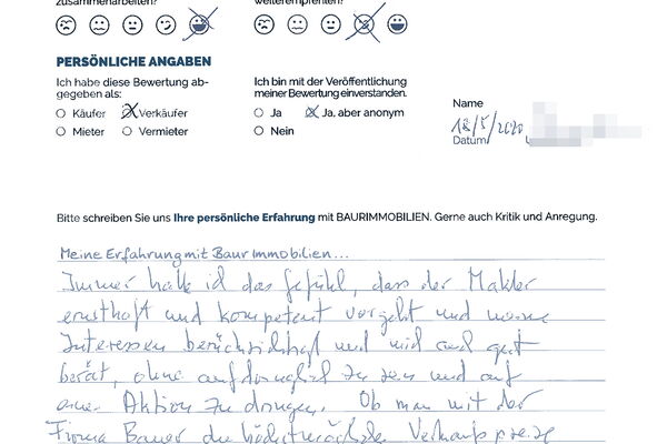 Bewertung von Frau H.