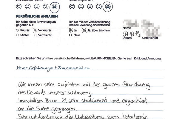 Bewertung von Frau P.