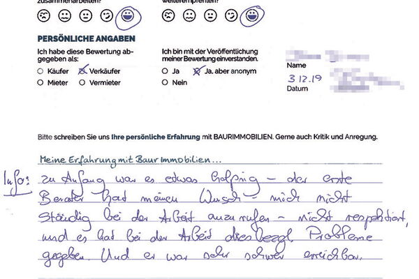 Bewertung von Frau S.