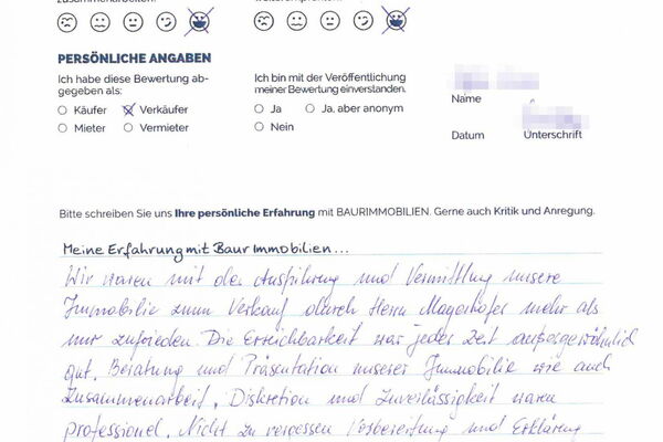 Bewertung von Frau W.