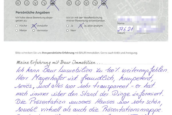 Bewertung von Frau D.