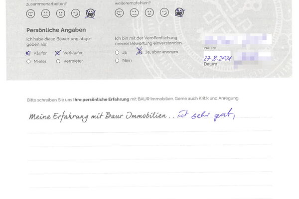 Bewertung von Herr H.