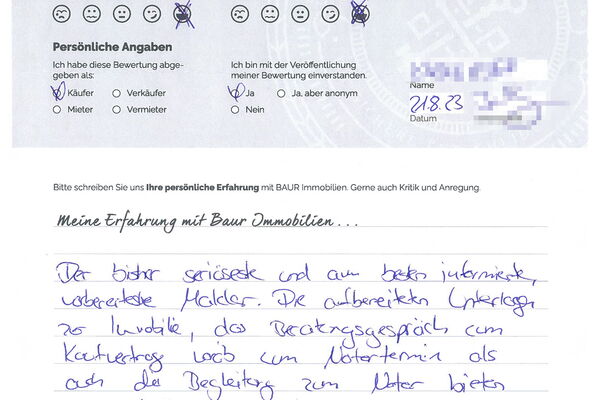 Bewertung von Eheleute K.