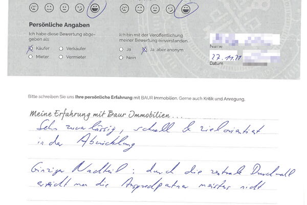 Bewertung von Herr K.