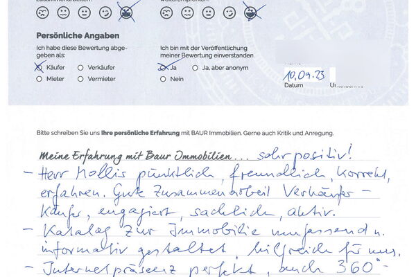 Bewertung von Frau P.