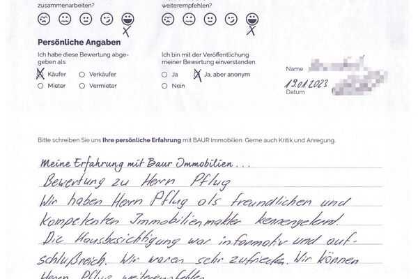 Bewertung von Eheleute R.