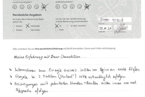 Bewertung von Herr T.