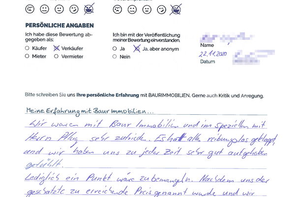 Bewertung von Herr W.