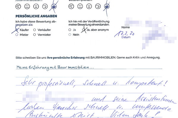 Bewertung von Eheleute G.