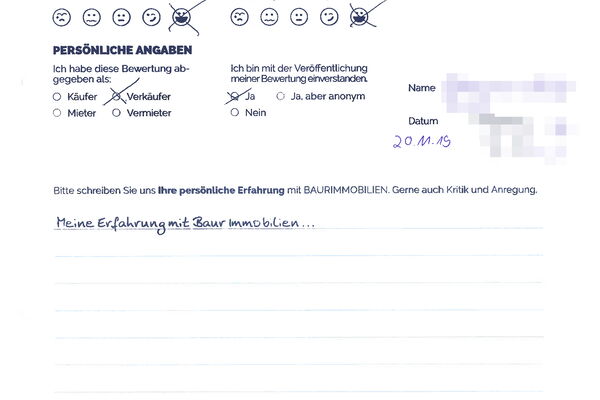 Bewertung von Herr B