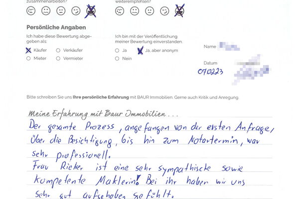 Bewertung von Eheleute F.