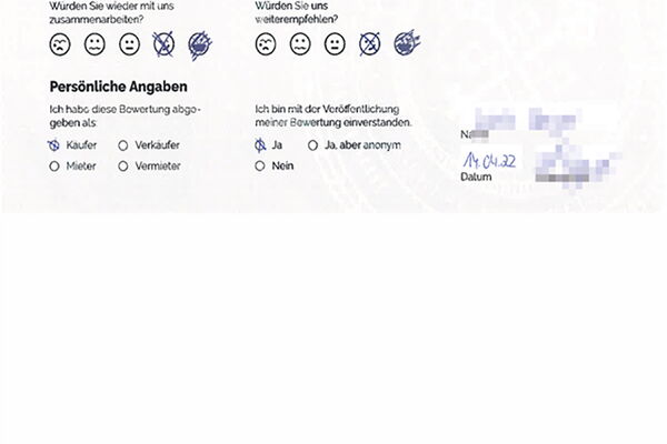 Bewertung von Frau G.