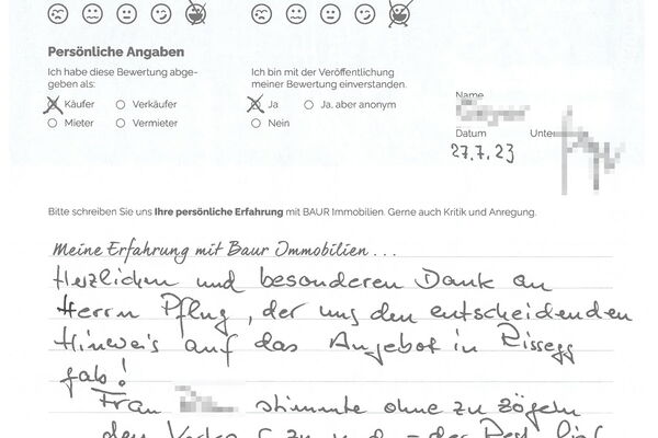 Bewertung von Frau G.