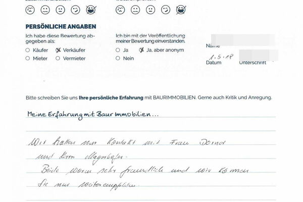 Bewertung von Frau H.