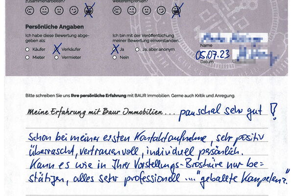 Bewertung von Herr K.