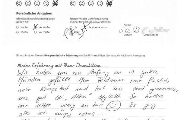 Bewertung von Frau W.