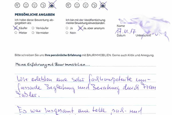 Bewertung von Fam. S.