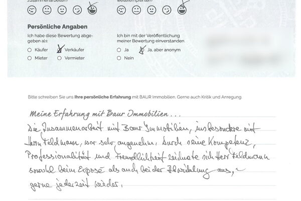 Bewertung von Frau S.