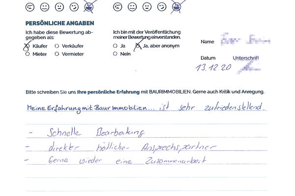 Bewertung von Herr S.