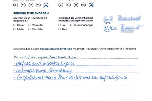 Bewertung von Herr B.